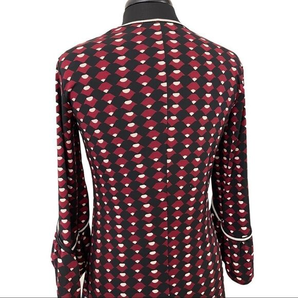 Lark & Ro Patterned V-Neck Dress Sz S - Picture 8 of 12